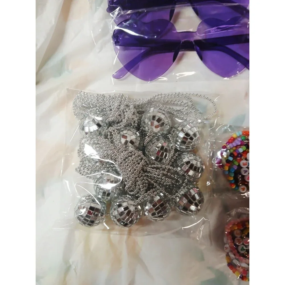 Valentine's Day Party Favor Set Heart Sunglasses Bead Bracelets Disco Balls